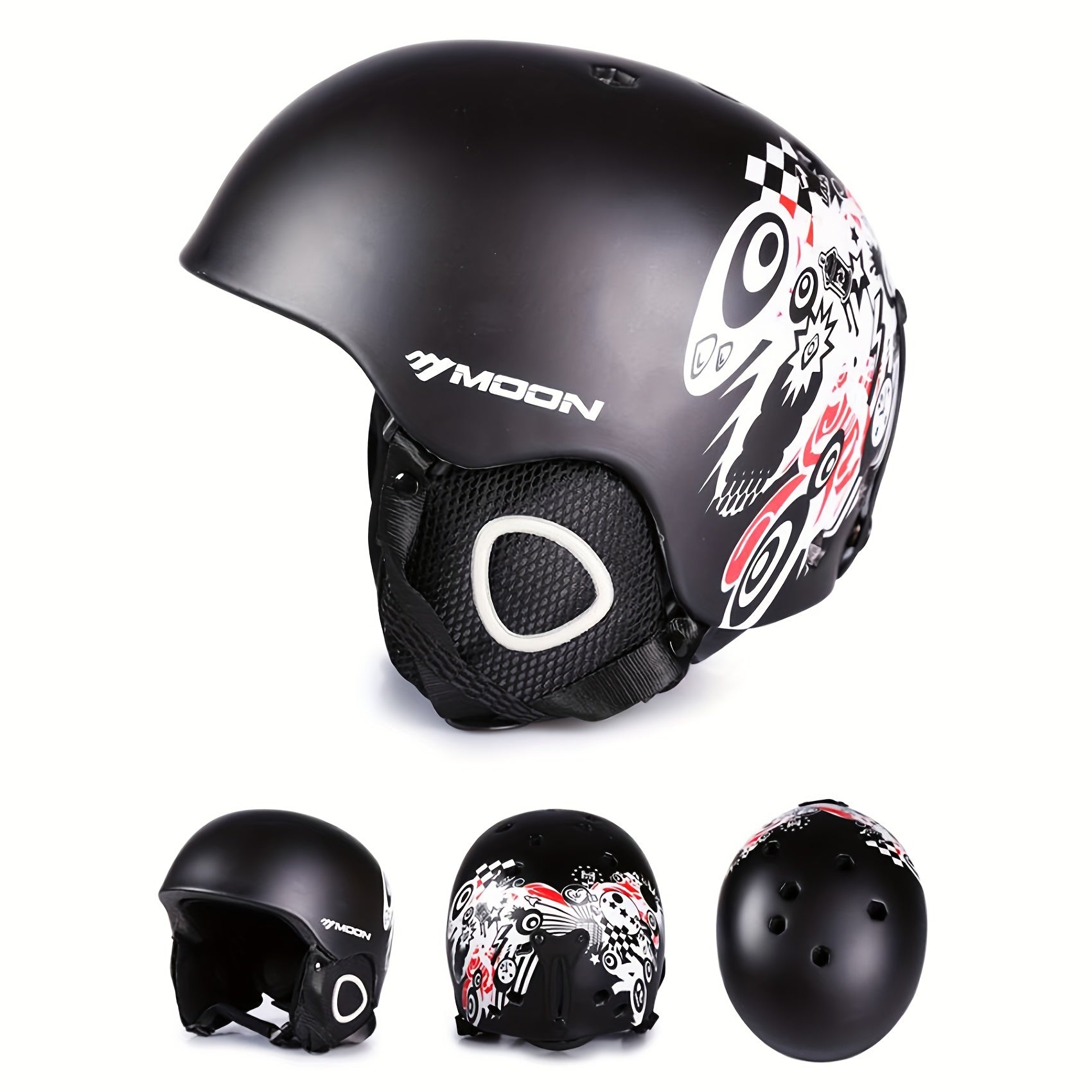 MOON Bloom 24' 25 ' | Skihelm met Skibril, PC+EPS & ABS Hoge Kwaliteit - Geschikt voor Skiën, Snowboarden en Skateboarden - Beschermende Outdoor Ski Gear