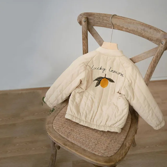 Mini Style | Katoenen Winterjas met Borduursel