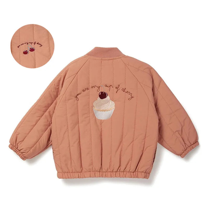Mini Style | Katoenen Winterjas met Borduursel
