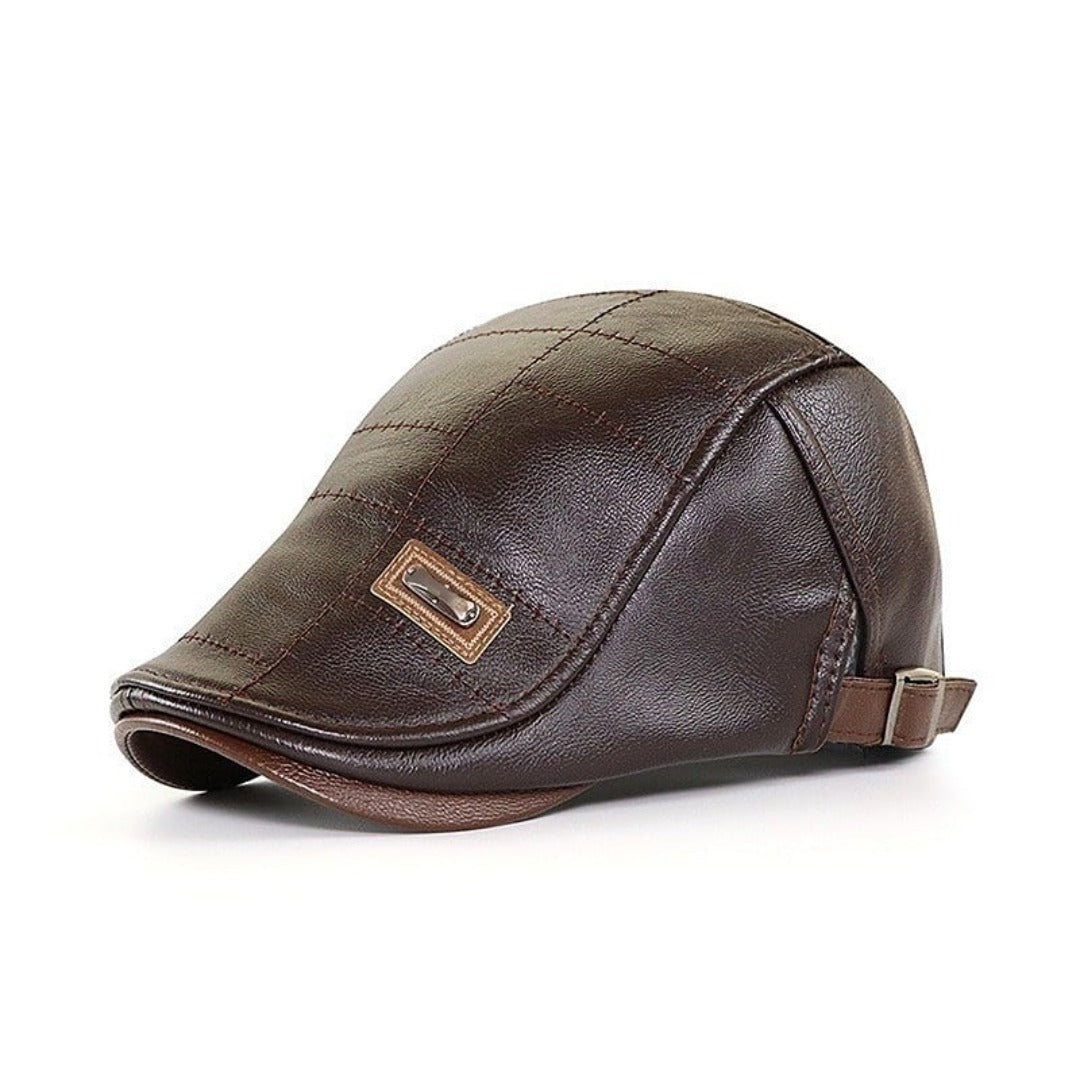 FlatCap™ - Retro mannen leren baret hoed (1+1 GRATIS)