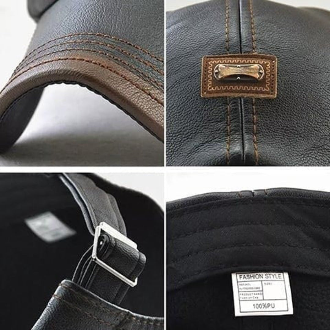 FlatCap™ - Retro mannen leren baret hoed (1+1 GRATIS)