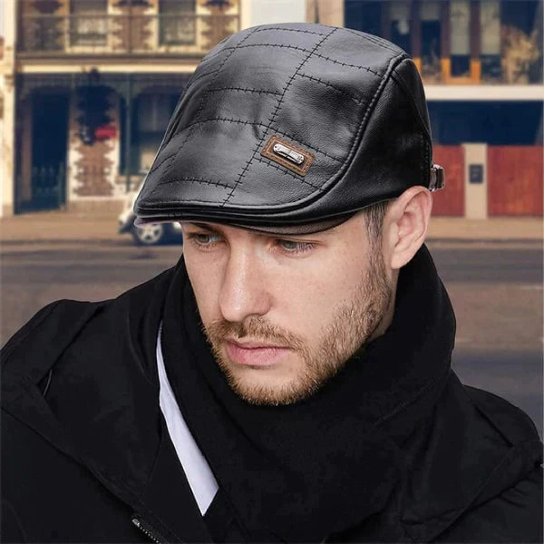 FlatCap™ - Retro mannen leren baret hoed (1+1 GRATIS)