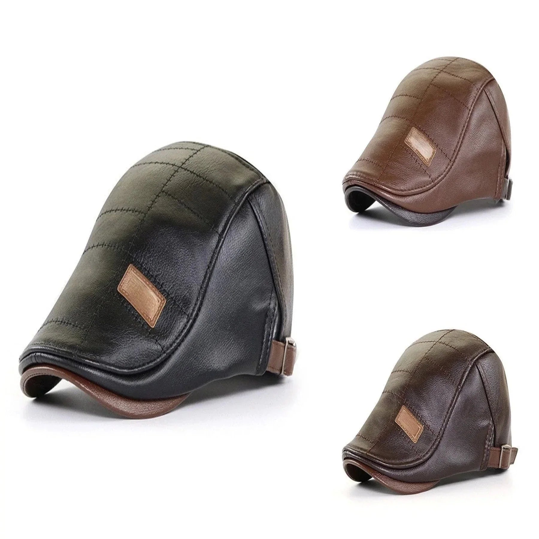 FlatCap™ - Retro mannen leren baret hoed (1+1 GRATIS)