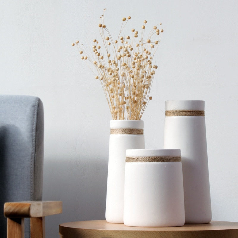 Elegant Vase - Natuurlijke Charme in Jute Vaas