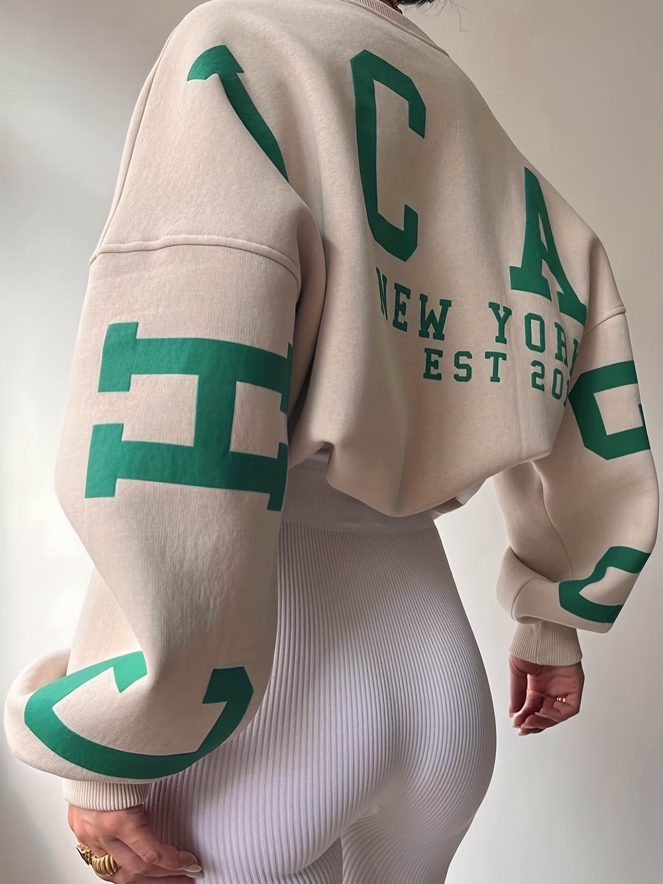 Dames Sweater / Trui met letterprint | casual - lange mouwen - ronde hals - Perfect voor het najaar