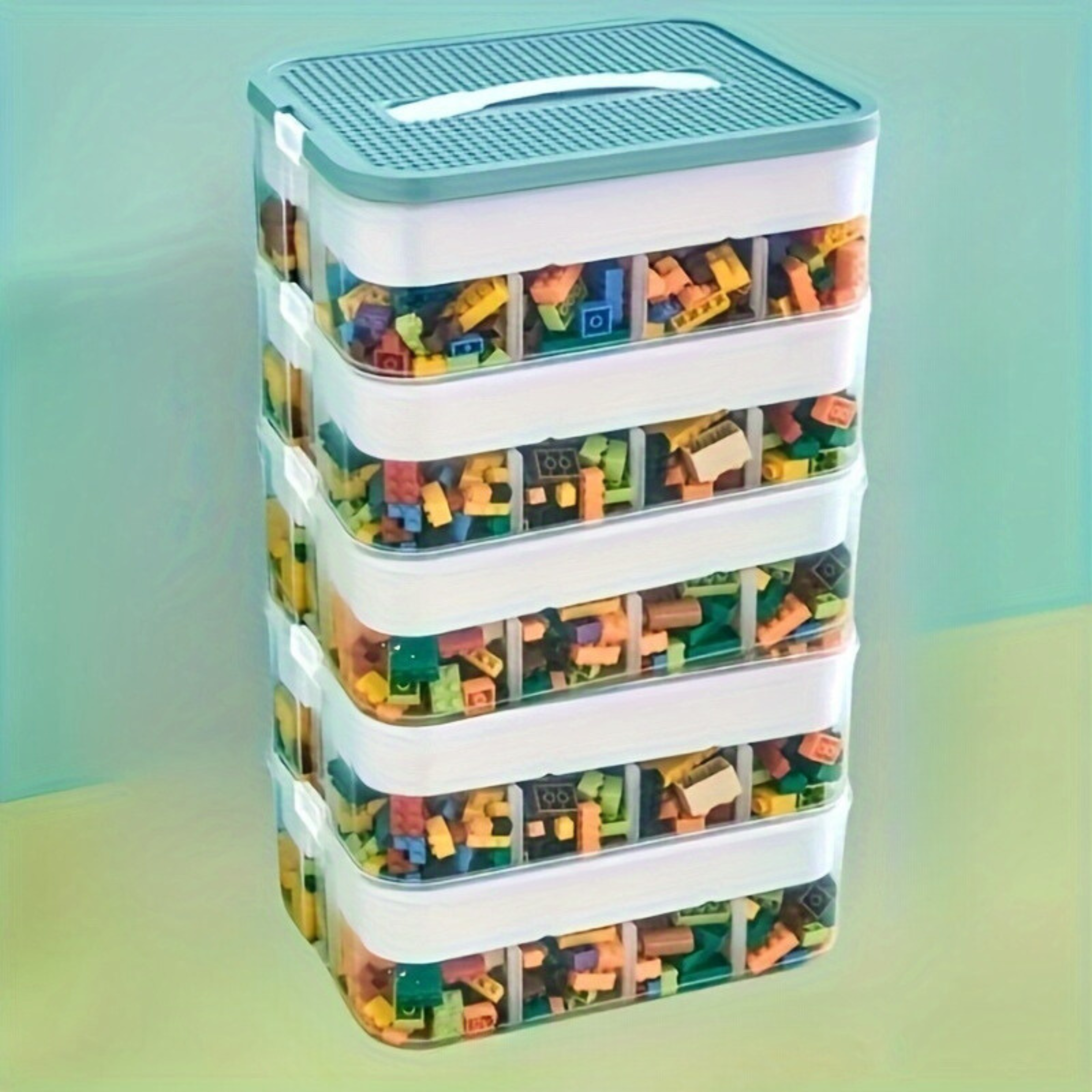 Stackable Storage Box with Lid™ - Opbergbox met Deksel – 1/2/3/4/5-laags Stapelbare Organizer voor Speelgoed en Kleine Spullen