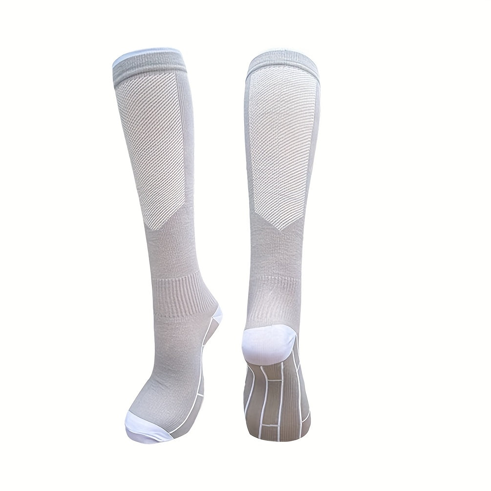 Visconte | Compressiekousen Kniehoog | Elastisch materiaal, 20-30 mmHg compressie, circulatie ondersteuning voor sport en reizen