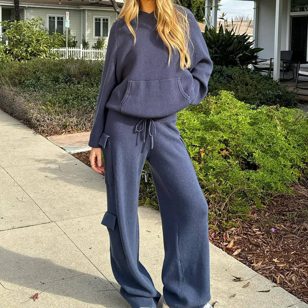 Krishna | Chique oversized trui met capuchon en wijde broek set