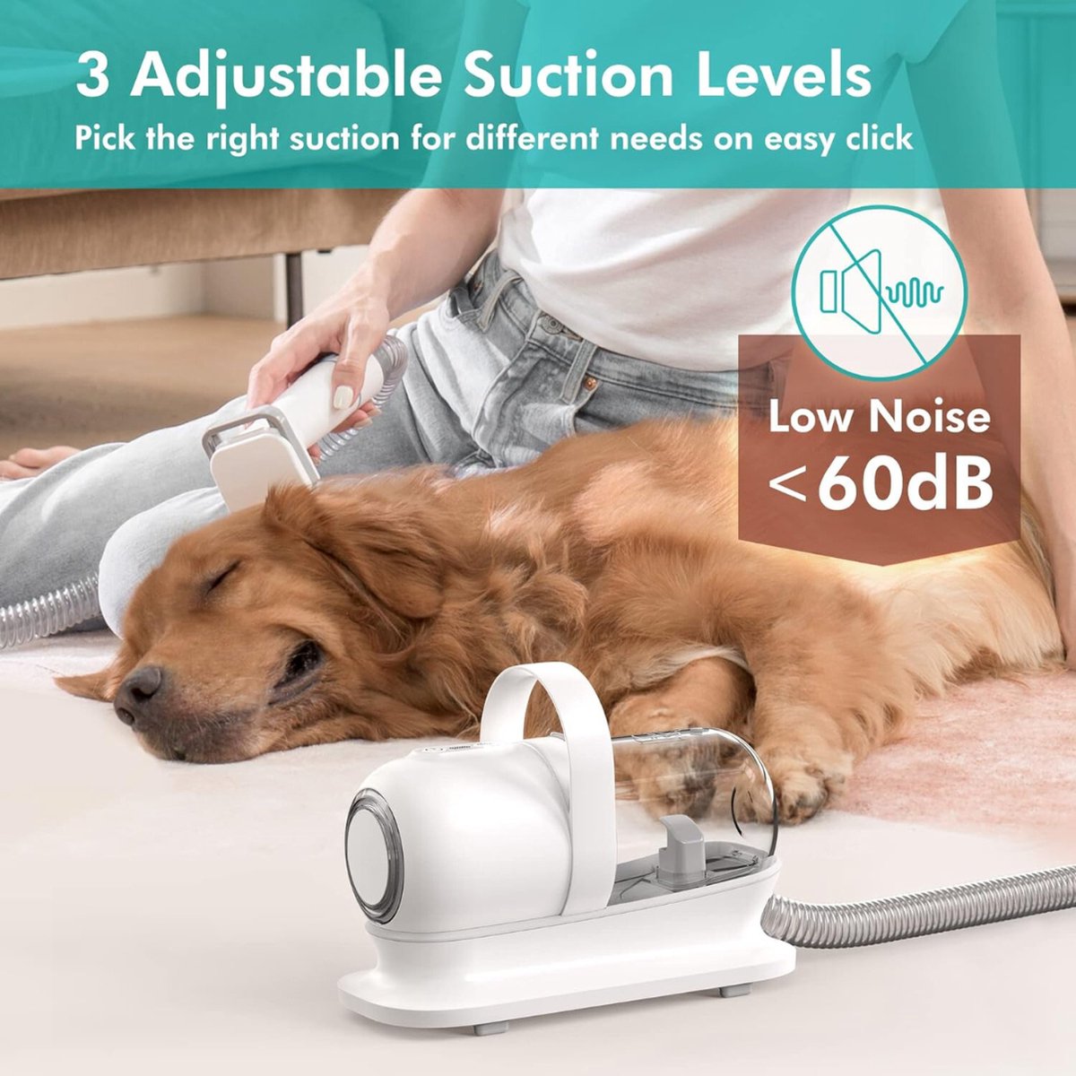 ShedVac Pro - Dierenverzorgingskit met Zuigfunctie en Trimmer