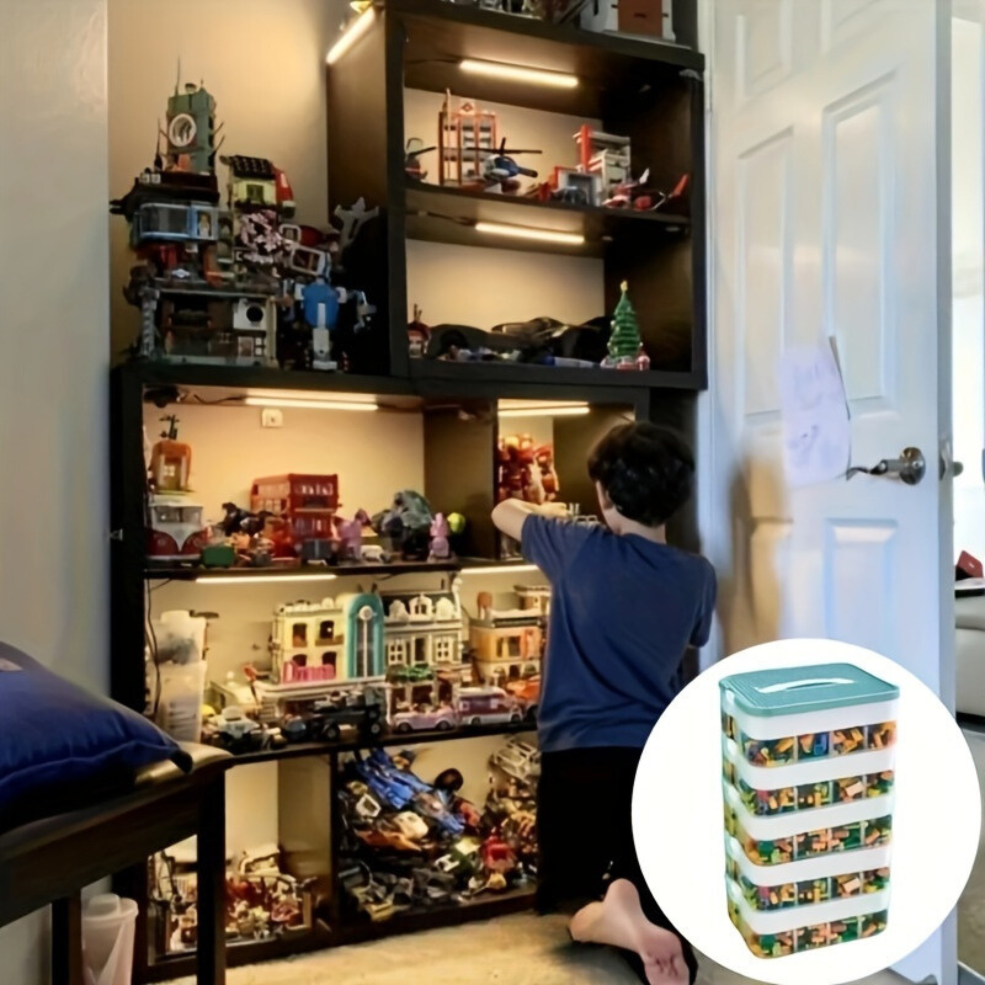 Stackable Storage Box with Lid™ - Opbergbox met Deksel – 1/2/3/4/5-laags Stapelbare Organizer voor Speelgoed en Kleine Spullen