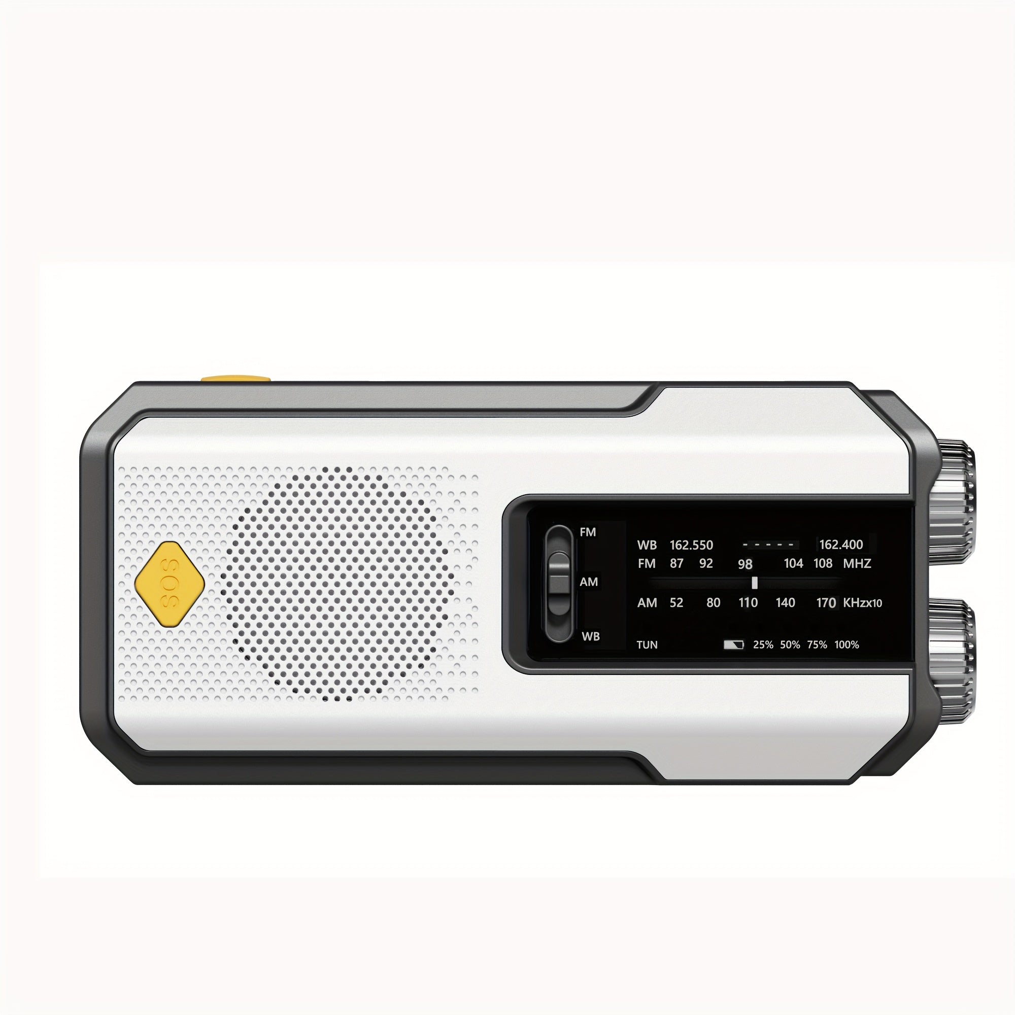 Voltura Gear | Zelfaangedreven Noodradio – Handopwinder, Solar, Powerbank & Zaklamp – FM/AM Radio, SOS Alarm, Onmisbaar voor Rampen & Noodgevallen