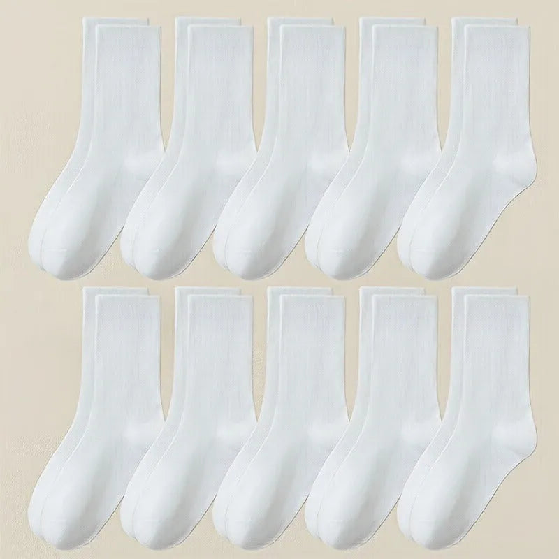 10 Paar Effen Sokken - Visconte