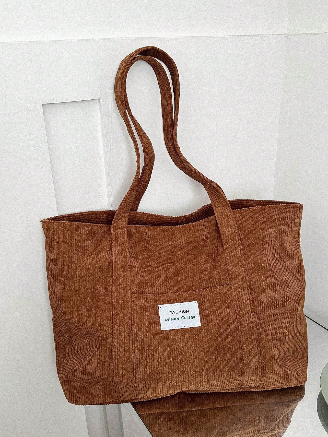 Corduroy Tote Bag Groot Formaat | Schooltas | Voor school, studenten en werk