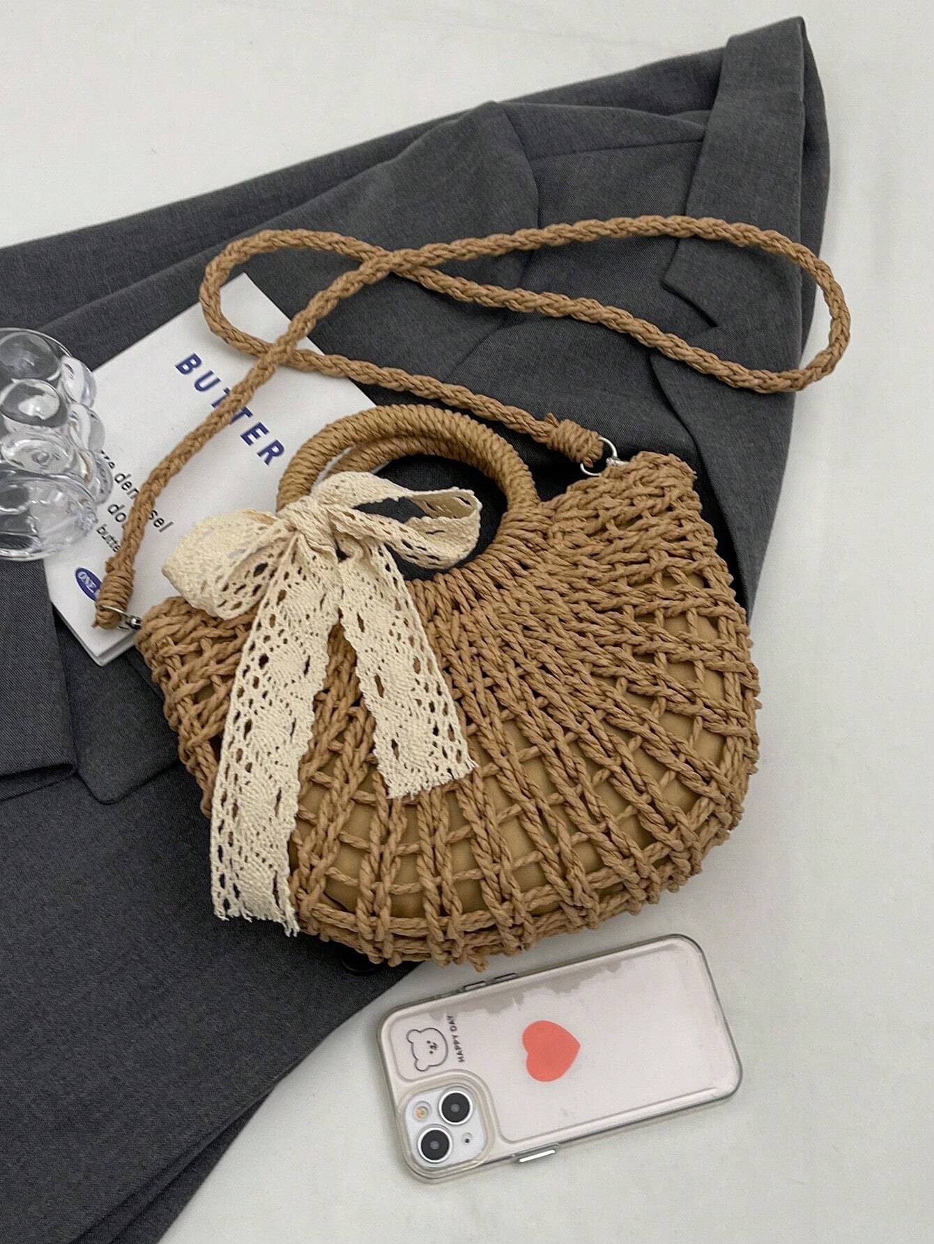 Strohandtas Strandstijl Zomer | Strandtas | Vakantietas met zomerse uitstraling