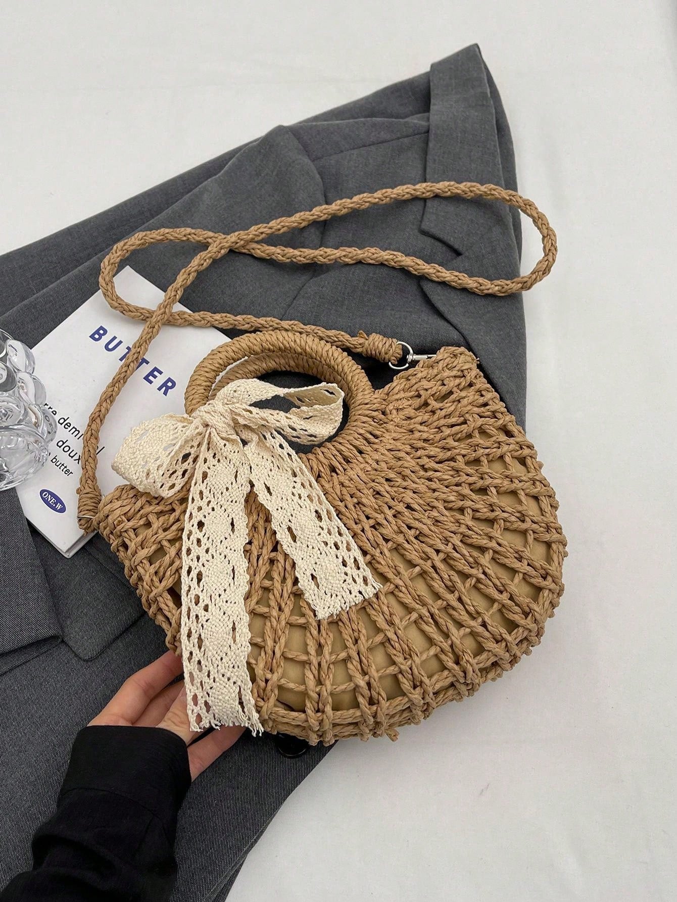 Strohandtas Strandstijl Zomer | Strandtas | Vakantietas met zomerse uitstraling