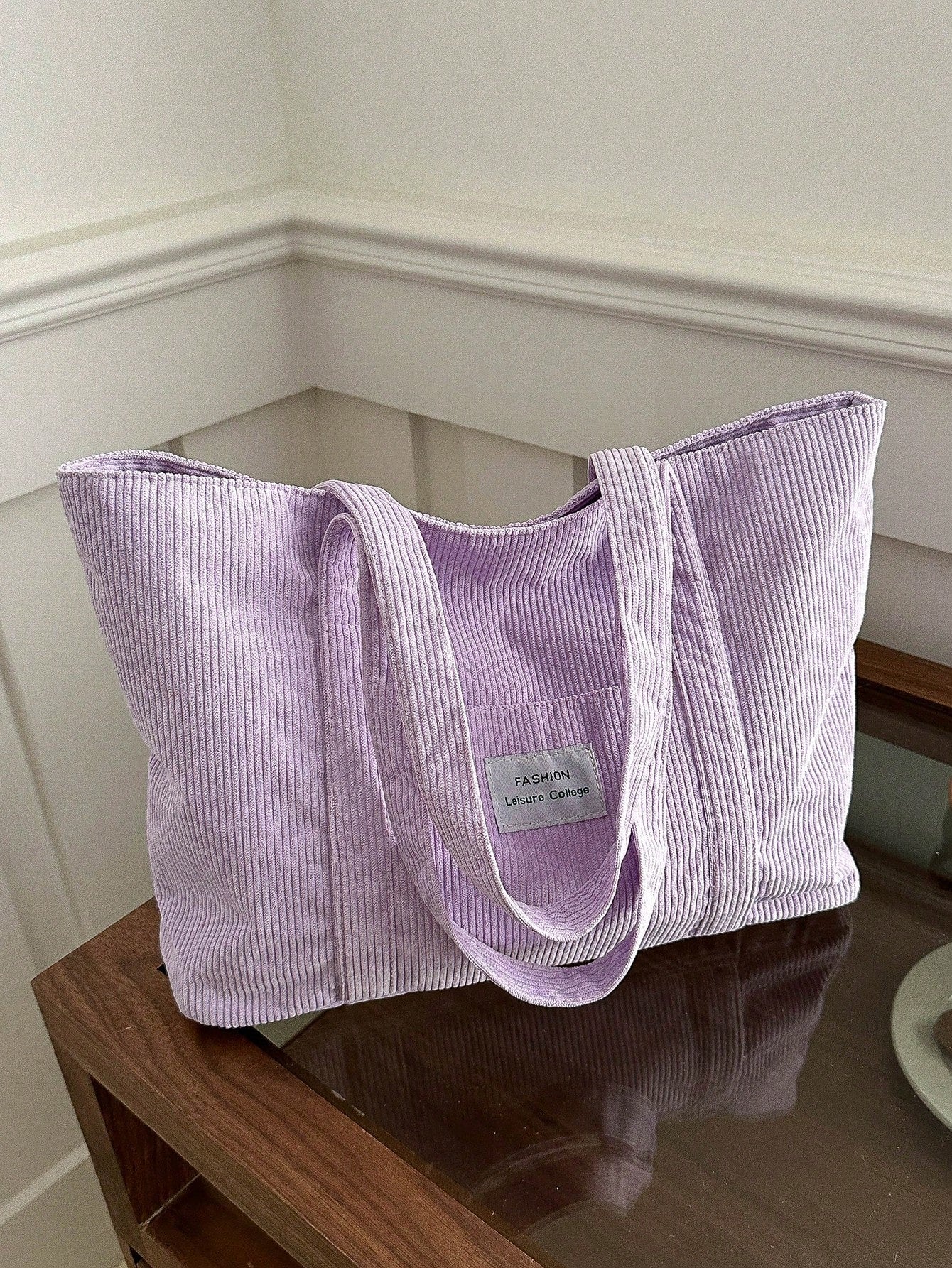 Corduroy Tote Bag Groot Formaat | Schooltas | Voor school, studenten en werk