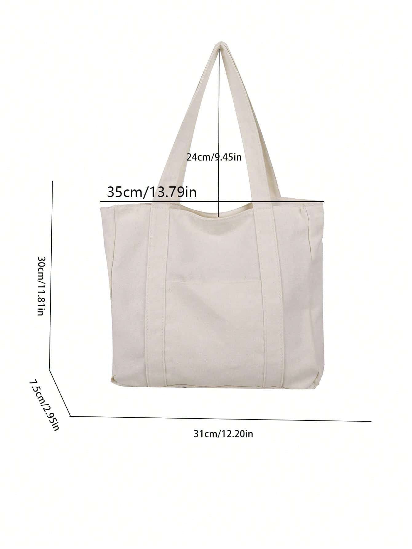 Canvas Schoudertas Voorjaar/Zomer | Schoudertas | Grote casual tas voor werk of school