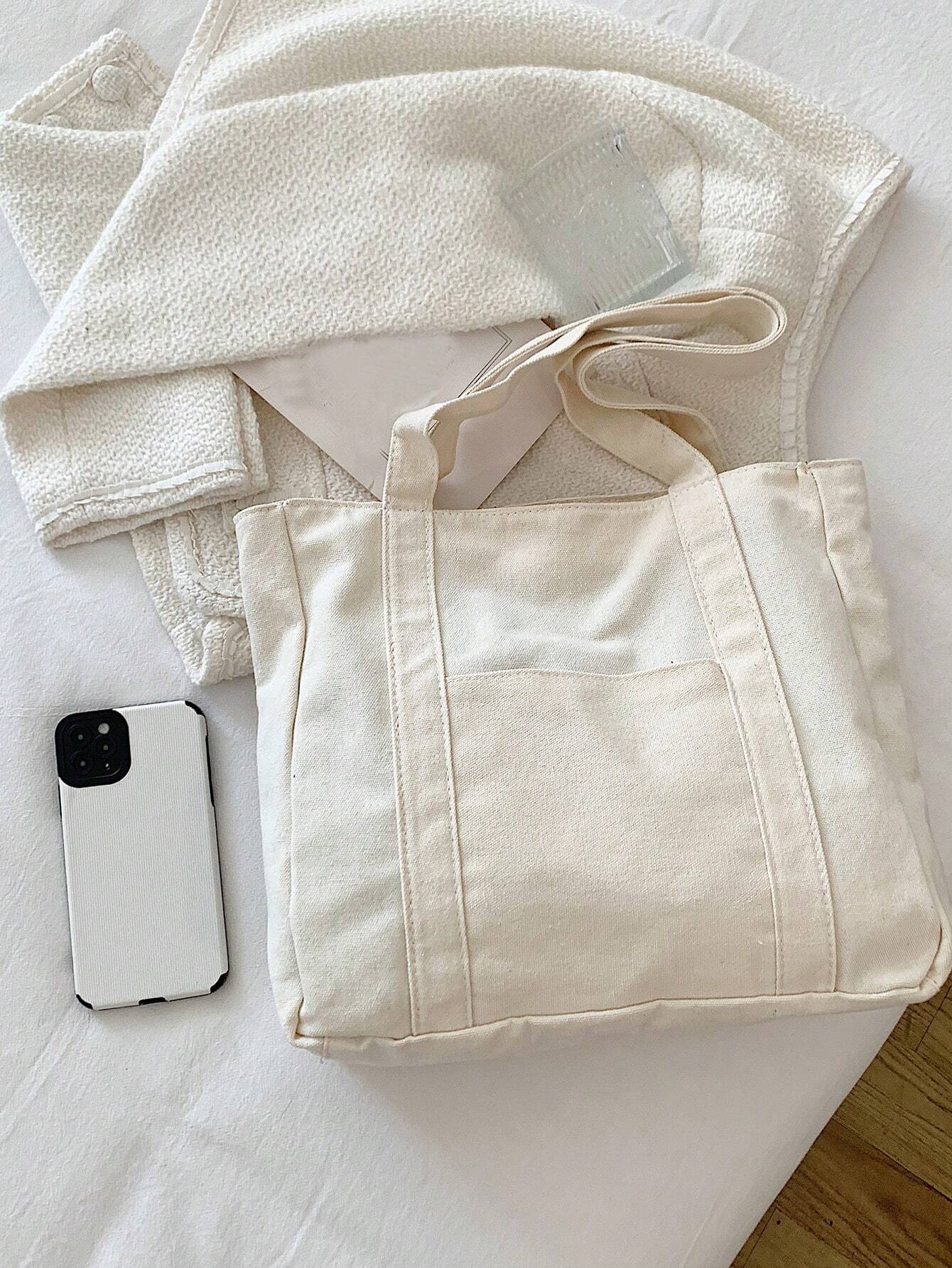 Canvas Schoudertas Voorjaar/Zomer | Schoudertas | Grote casual tas voor werk of school