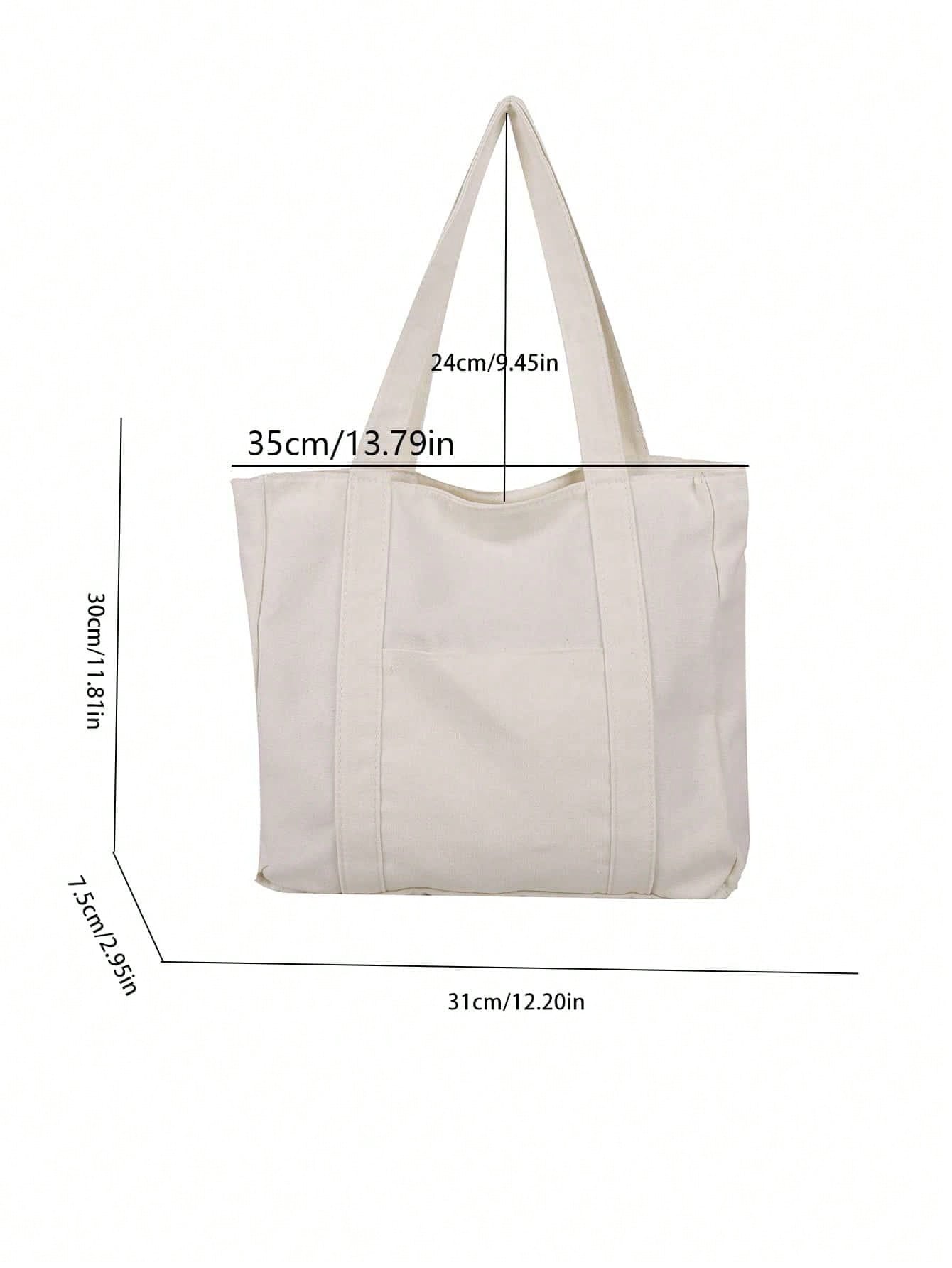 Canvas Schoudertas Voorjaar/Zomer | Schoudertas | Grote casual tas voor werk of school