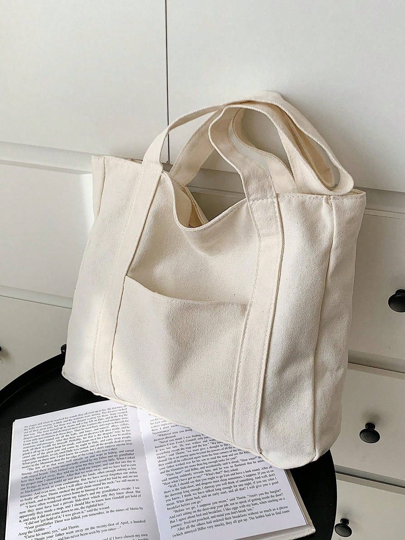 Canvas Schoudertas Voorjaar/Zomer | Schoudertas | Grote casual tas voor werk of school