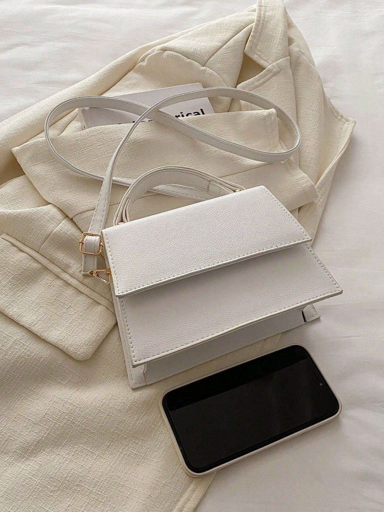 Mini Vierkante Flip Handtas | Crossbodytas | Casual tas met effen kleur voor dames