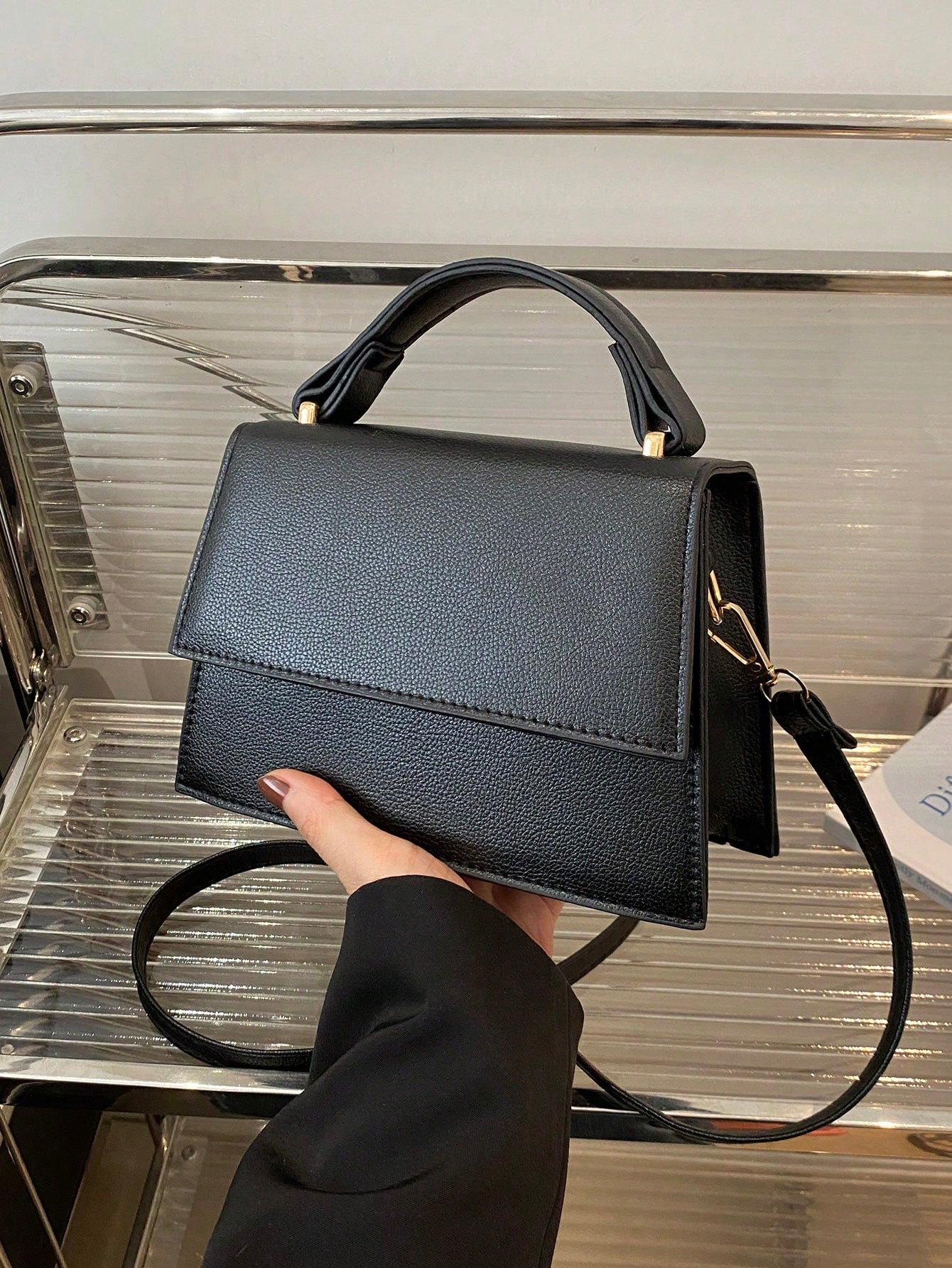 Mini Vierkante Flip Handtas | Crossbodytas | Casual tas met effen kleur voor dames