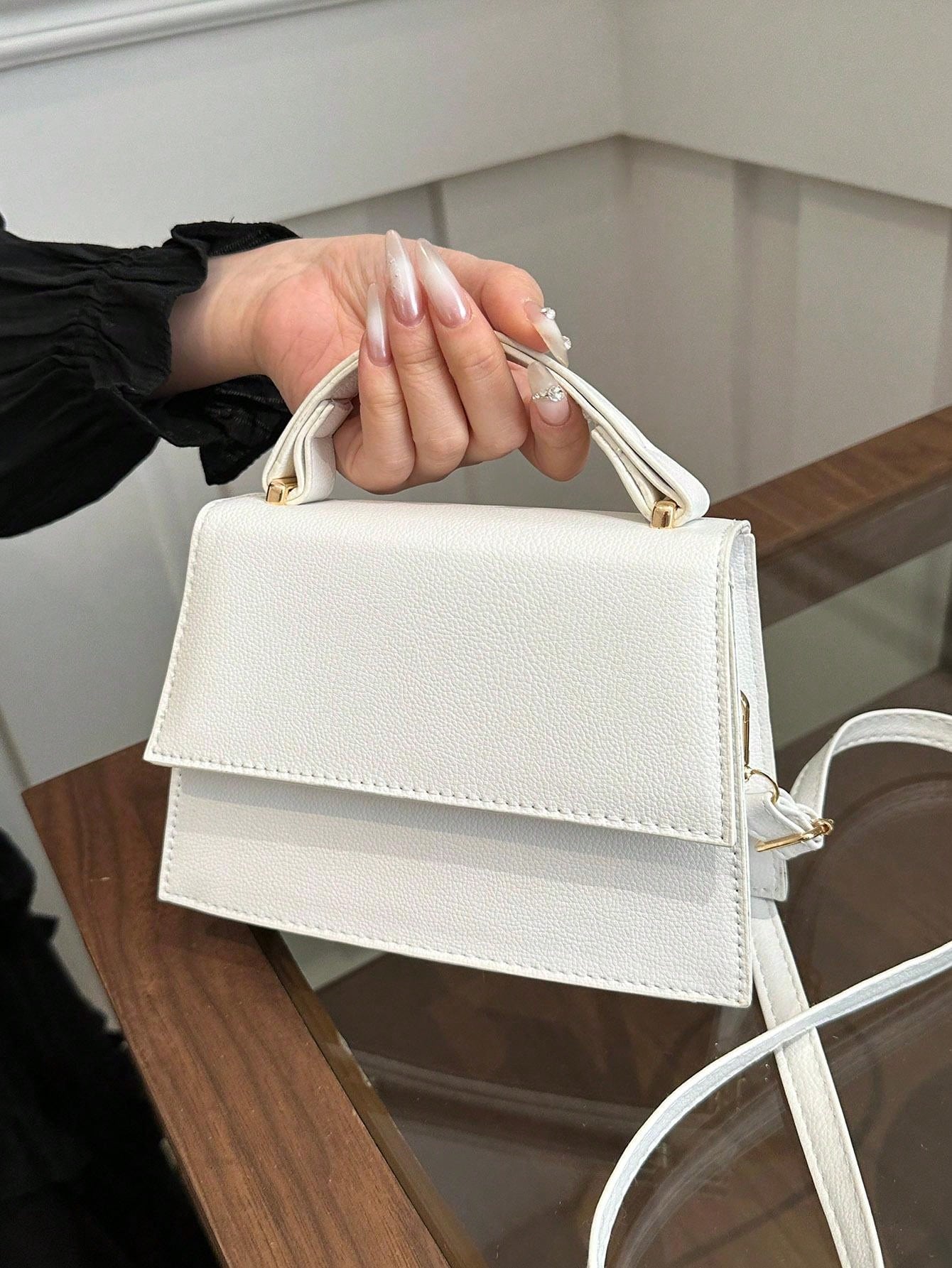 Mini Vierkante Flip Handtas | Crossbodytas | Casual tas met effen kleur voor dames