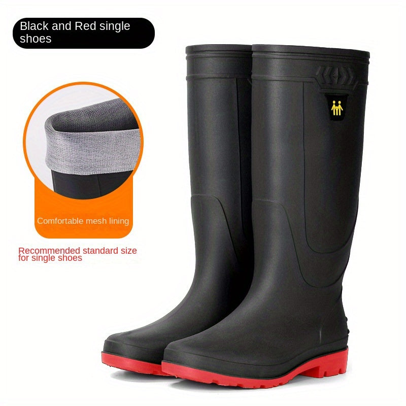 Regen laarzen | Trendy Regenlaarzen voor Heren - Slipvaste, Warme Schoenen voor Buitenactiviteiten in Regenachtig Weer