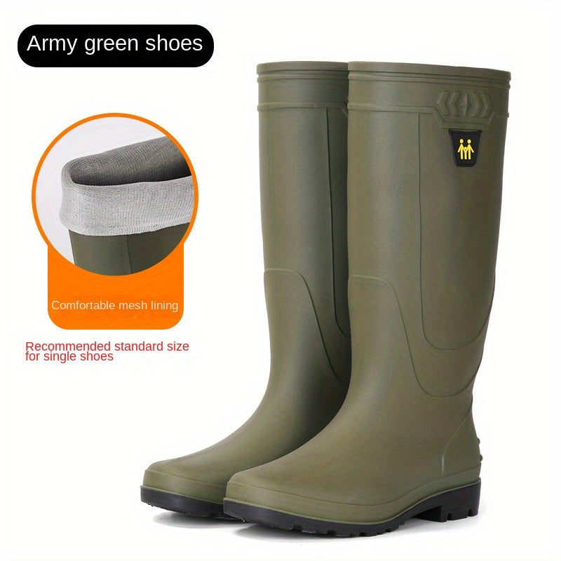 Regen laarzen | Trendy Regenlaarzen voor Heren - Slipvaste, Warme Schoenen voor Buitenactiviteiten in Regenachtig Weer