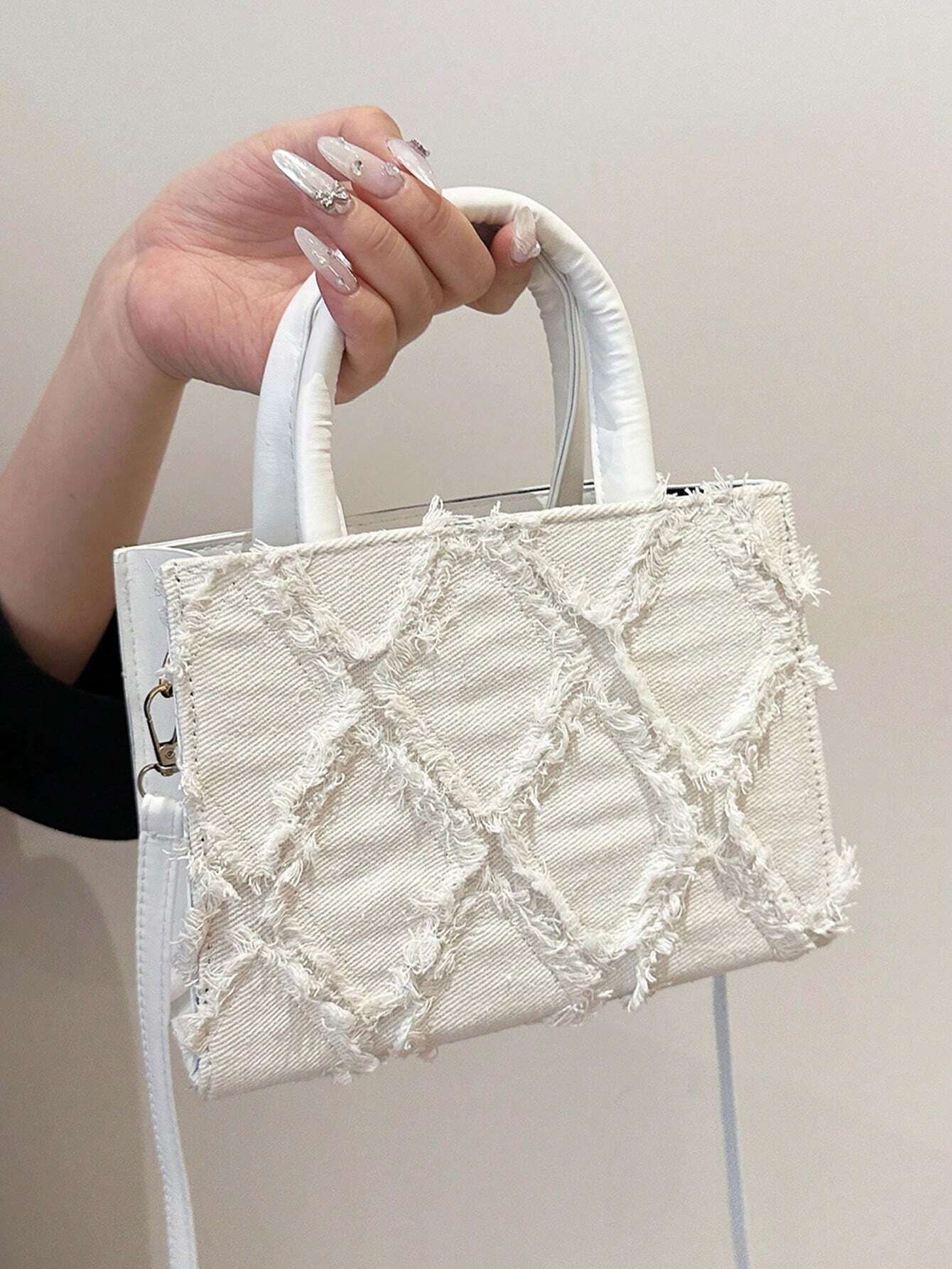 PU Diamant Raster Avondtas | Crossbodytas | Kleine vierkante tas voor dagelijks of feestelijk gebruik