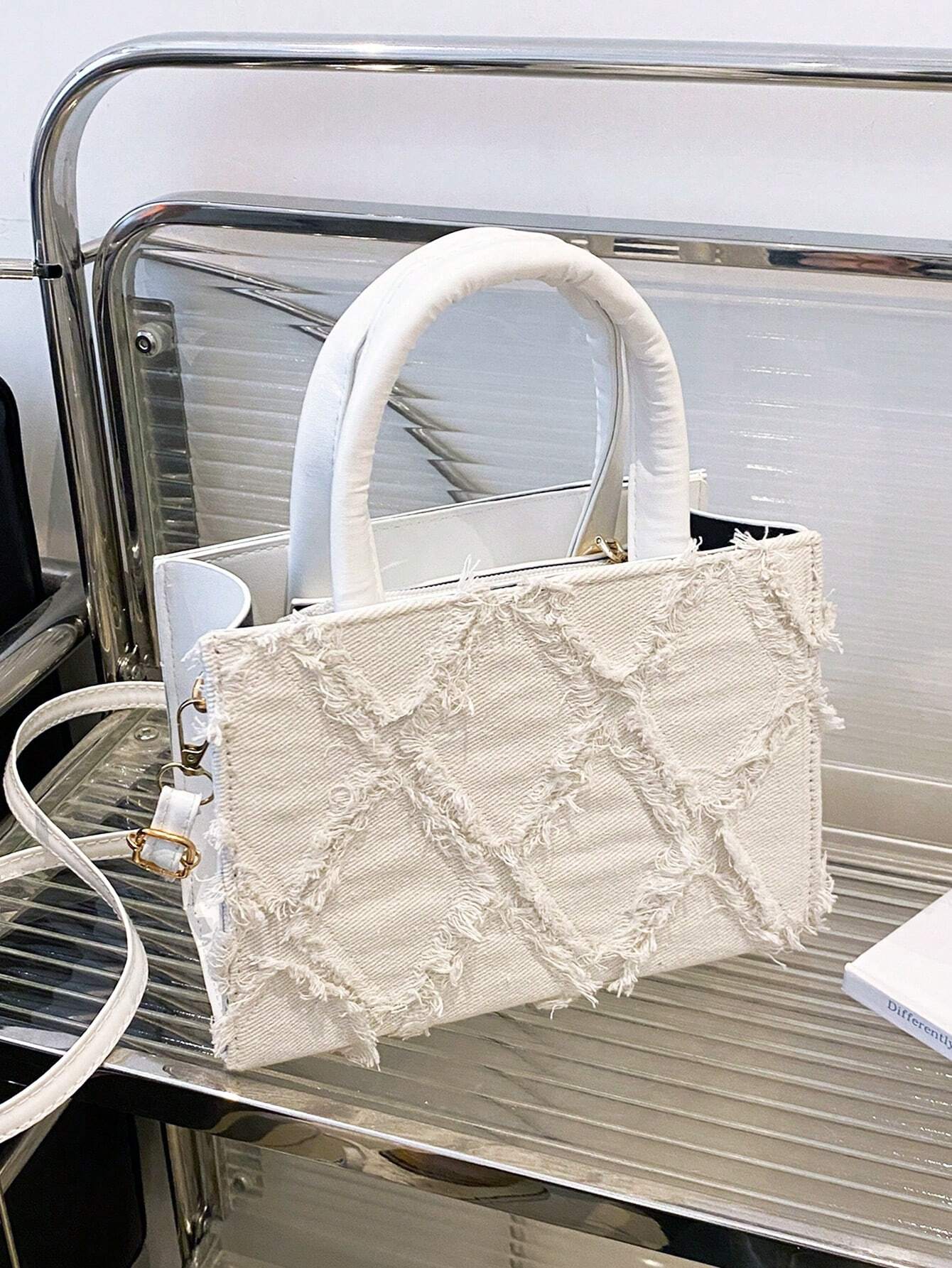 PU Diamant Raster Avondtas | Crossbodytas | Kleine vierkante tas voor dagelijks of feestelijk gebruik