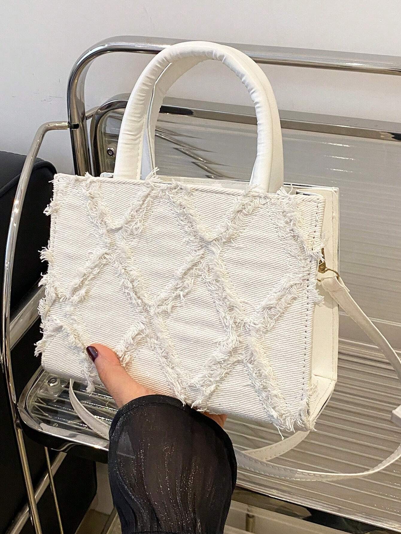 PU Diamant Raster Avondtas | Crossbodytas | Kleine vierkante tas voor dagelijks of feestelijk gebruik