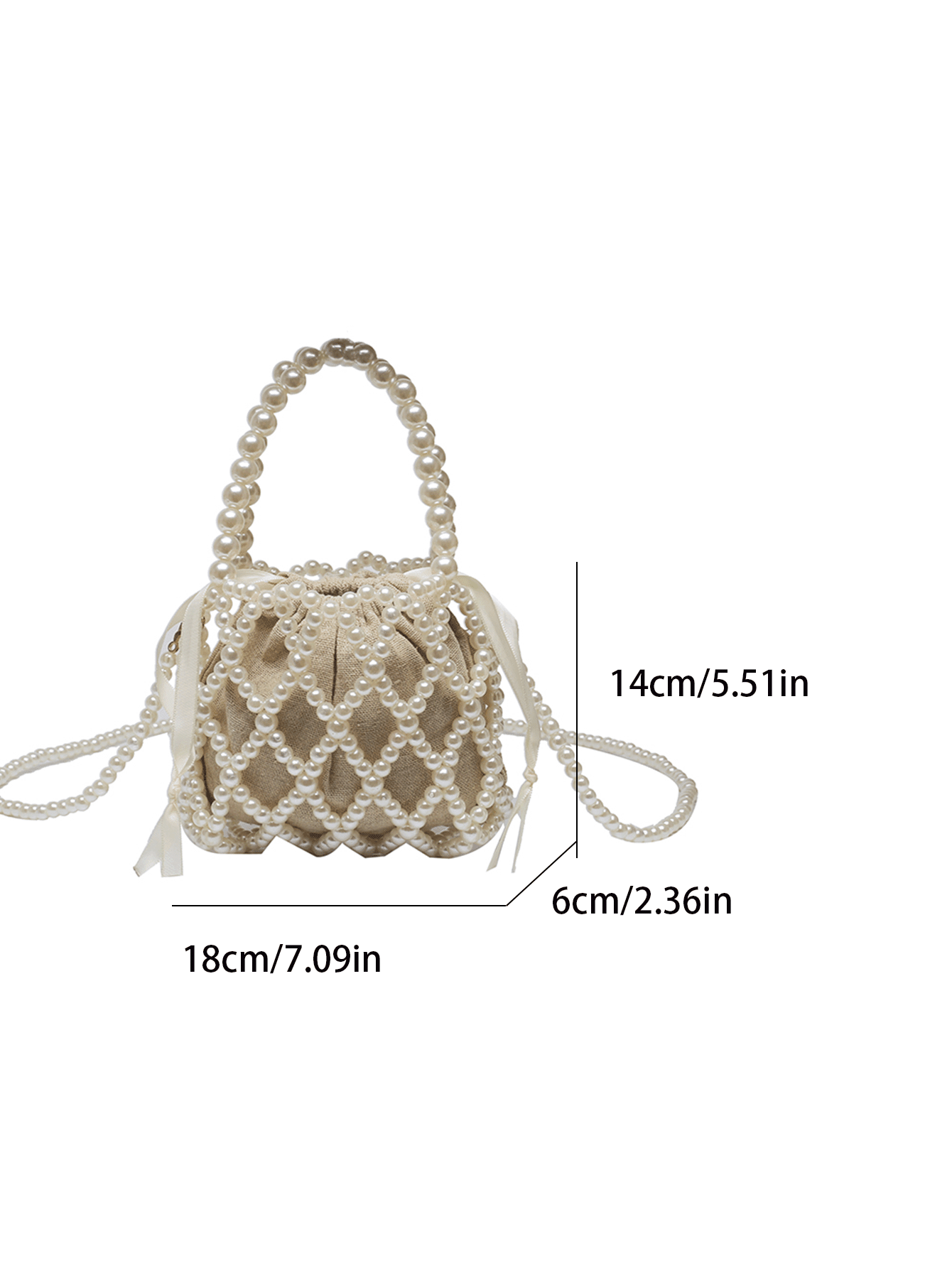 Vintage Franse Kralen Emmertas | Handtas | Zomeraccessoire met parelontwerp