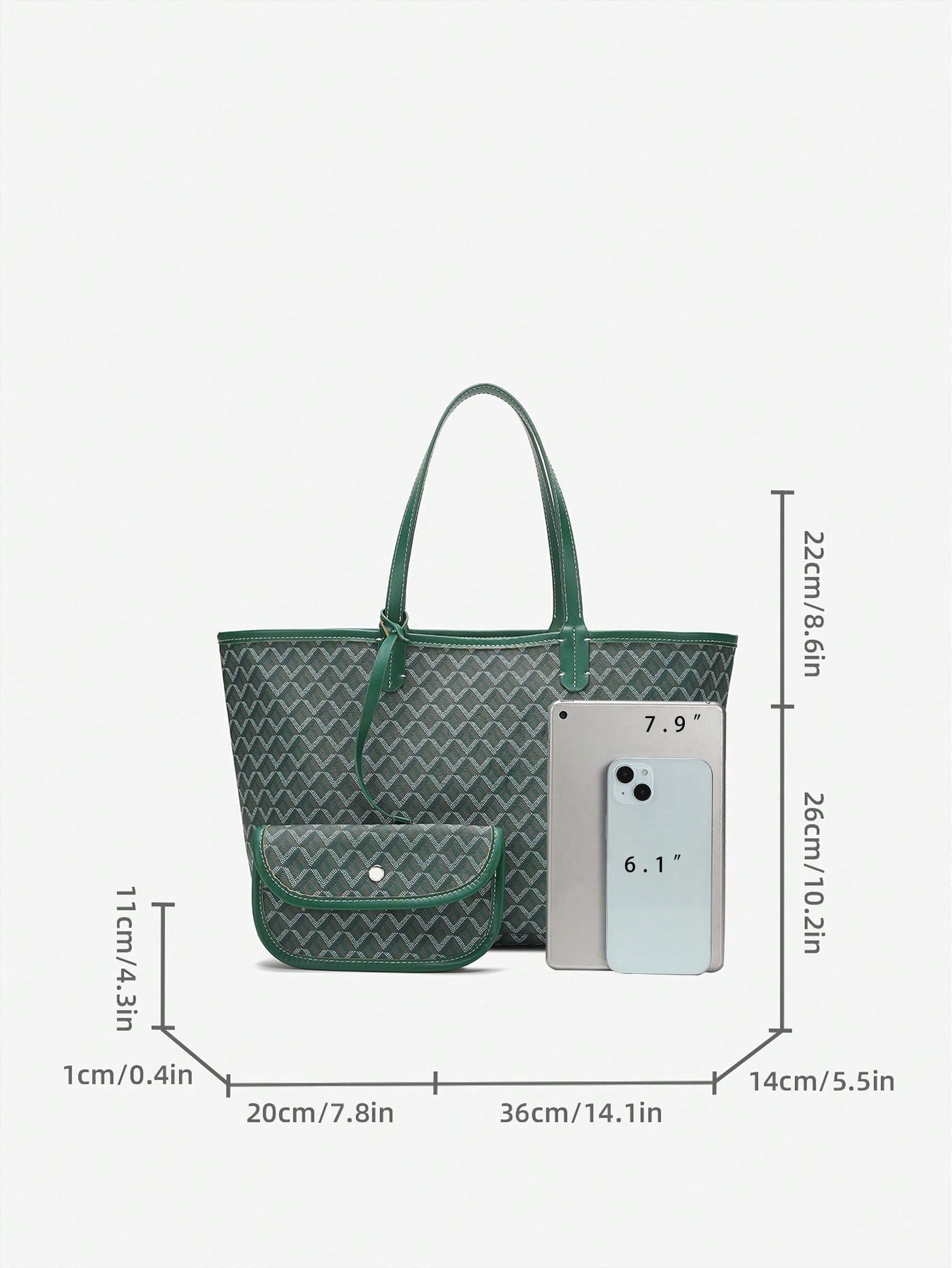 Casual Schouder Handtas Dames PVC | Tote Bag | Lichtgewicht grote tas voor studenten