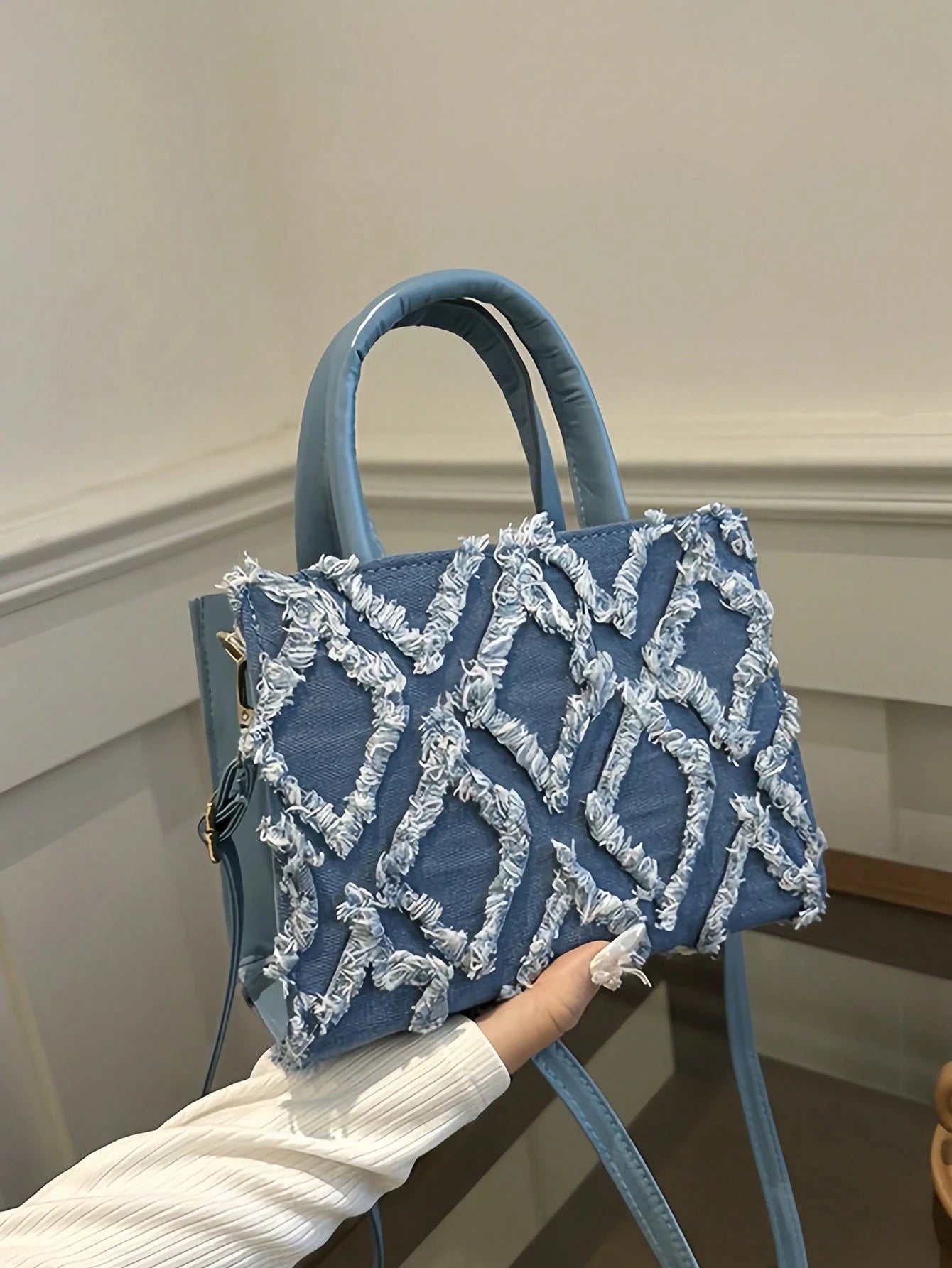 PU Diamant Raster Avondtas | Crossbodytas | Kleine vierkante tas voor dagelijks of feestelijk gebruik