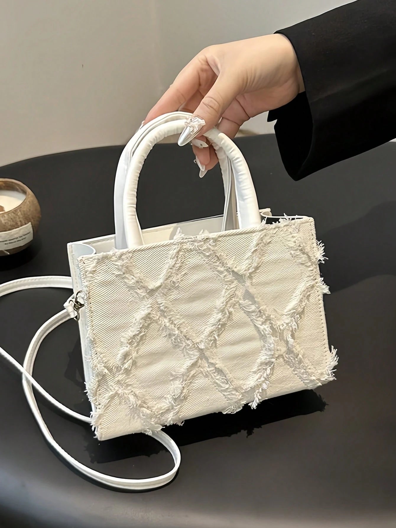 PU Diamant Raster Avondtas | Crossbodytas | Kleine vierkante tas voor dagelijks of feestelijk gebruik