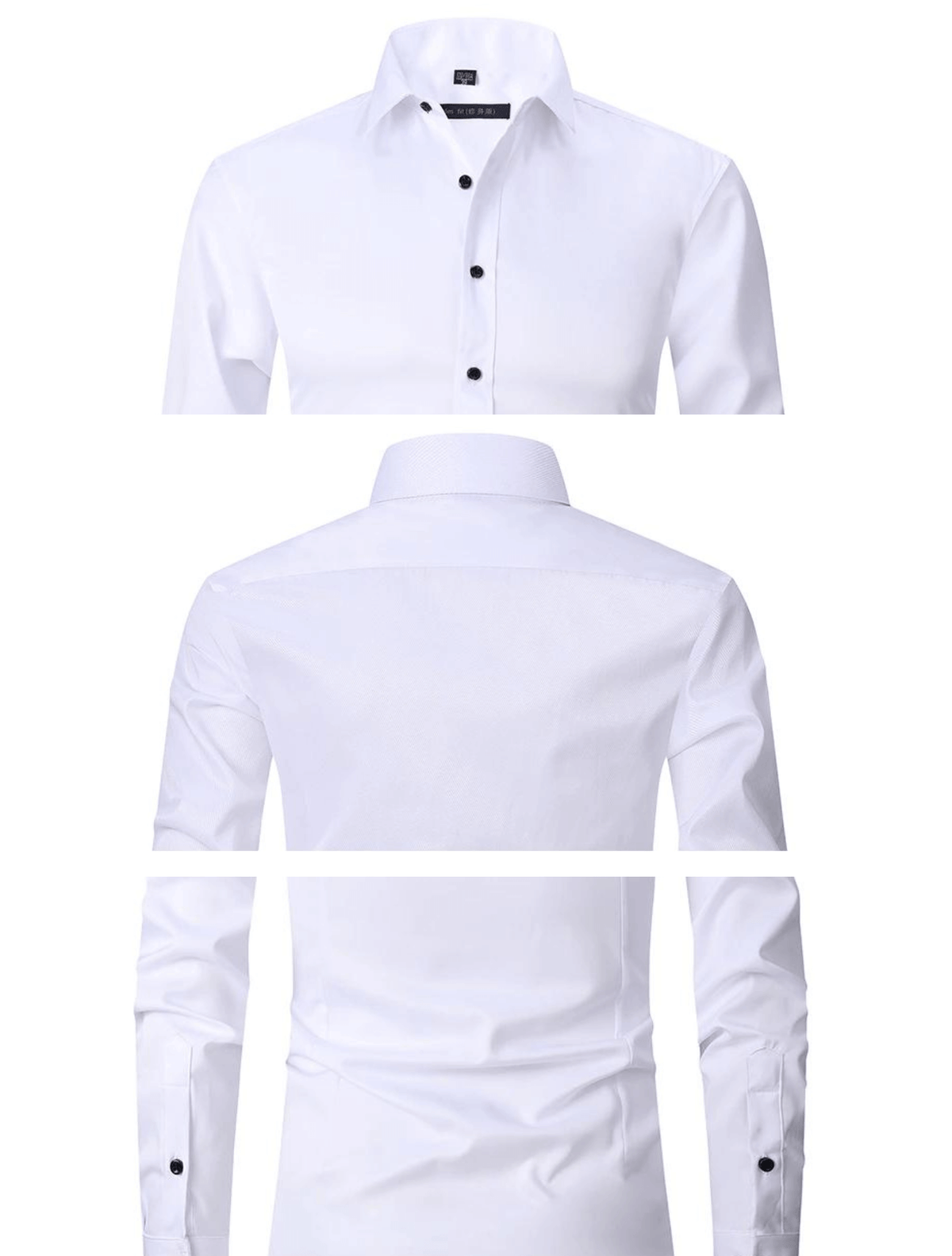 Ashford Heren Overhemd Slim Fit Anti-Kreuk - Strijkvrij Dress Shirt van Katoen, Bamboevezel en Stretch - Licht en Ademend, in 10 Kleuren