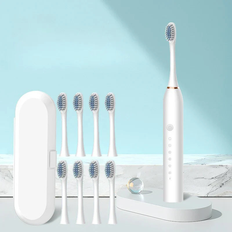 Oplaadbare Sonische Tandenborstel | Stil & Krachtig | 8 Opzetborstels | USB