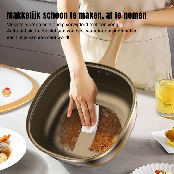 Culinara™ Titanium anti-aanbakpan met stoomfunctie