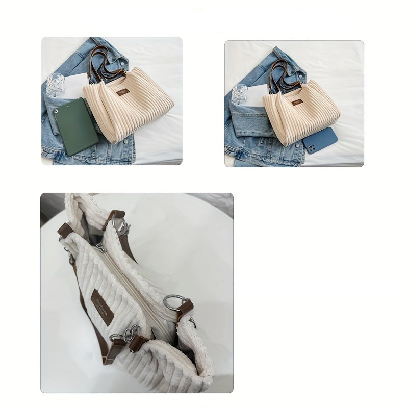 Modieuze Corduroy Kettingtas | YSL Essential | Casual - Origineel - Comfortabel