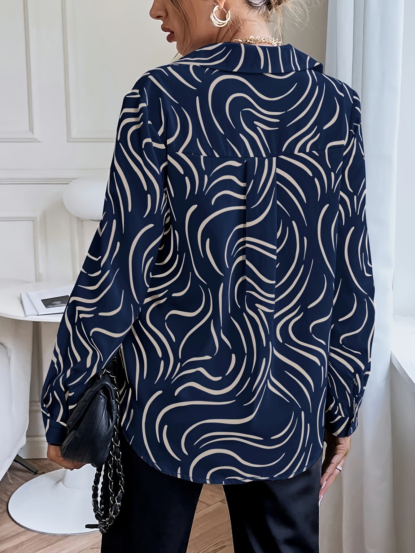 Casual Effen Kleur Blouse met Ruffle Manchet | Geschikt voor Lente & Zomer