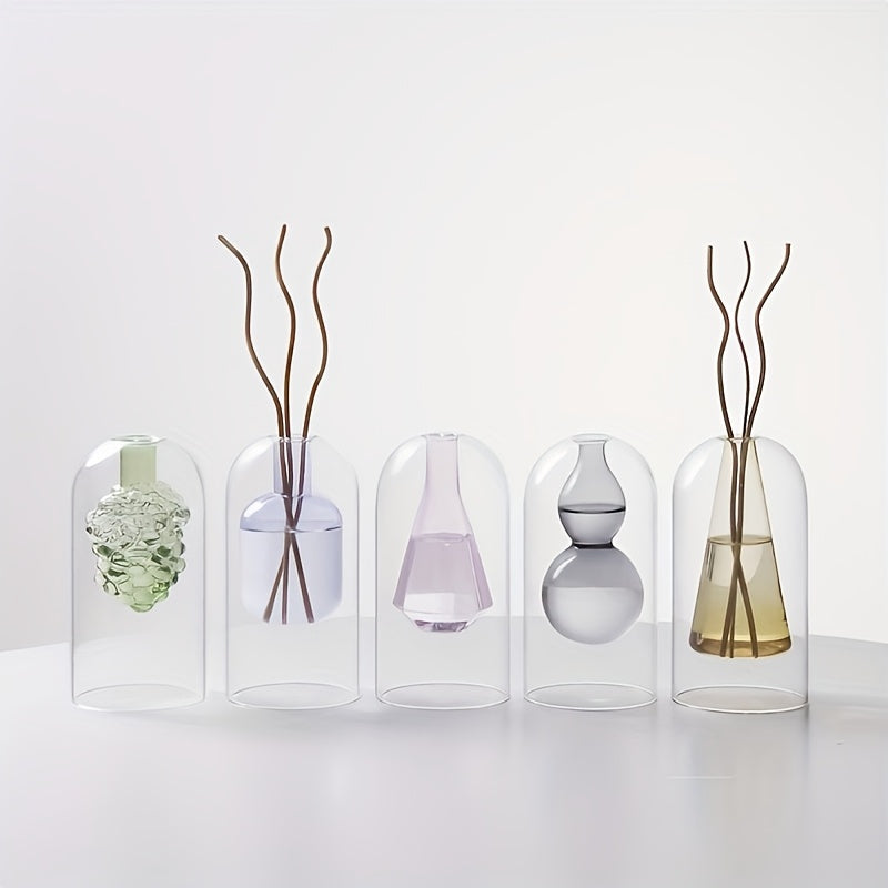 Dubbellaagse Glazen Aromatherapie Diffuser | Elegant Geurverspreider | Luxe Ontspanning | Unieke Decoratie