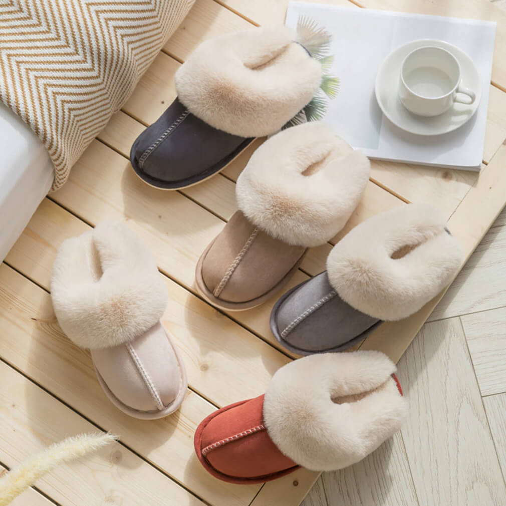 Fluffy Pantoffels | Regular fit - Comfortabel en warm - Met faux fur voering