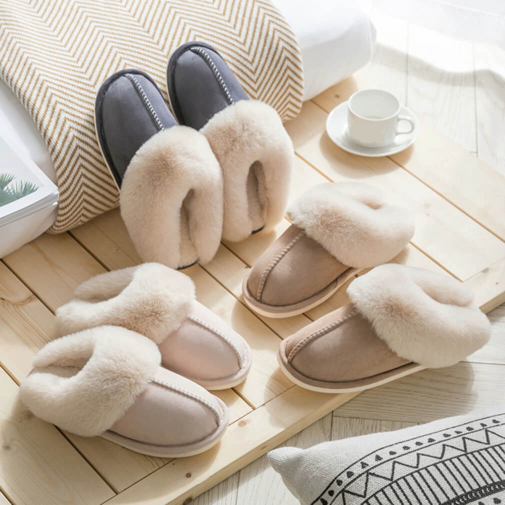Fluffy Pantoffels | Regular fit - Comfortabel en warm - Met faux fur voering