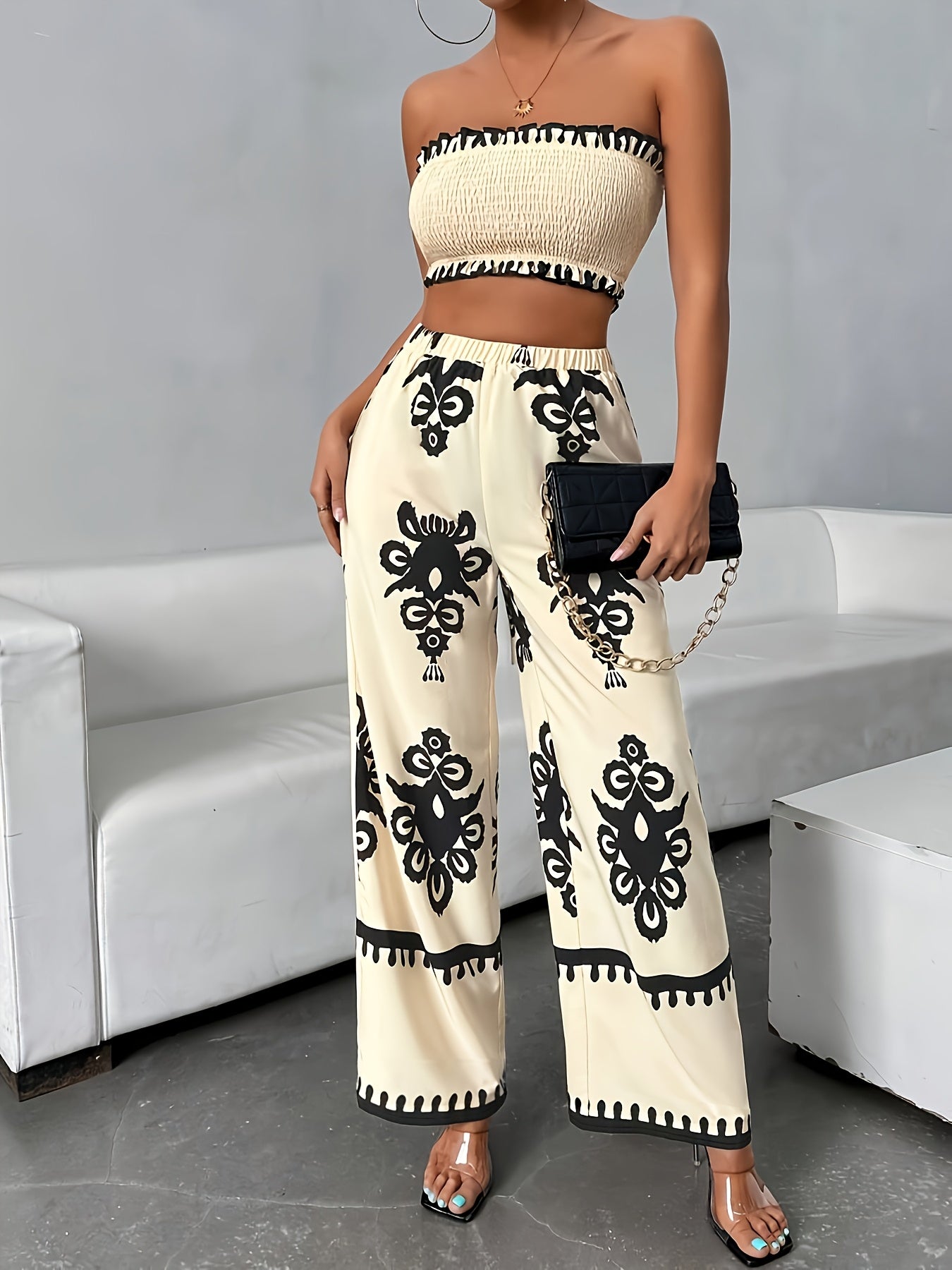 Decoratieve Print Co-ord Set | Zomer Outfit Dames | Trendy Zomer Outfit