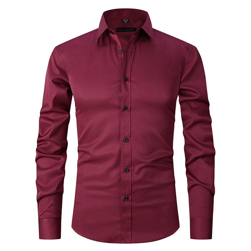 Ashford Heren Overhemd Slim Fit Anti-Kreuk - Strijkvrij Dress Shirt van Katoen, Bamboevezel en Stretch - Licht en Ademend, in 10 Kleuren