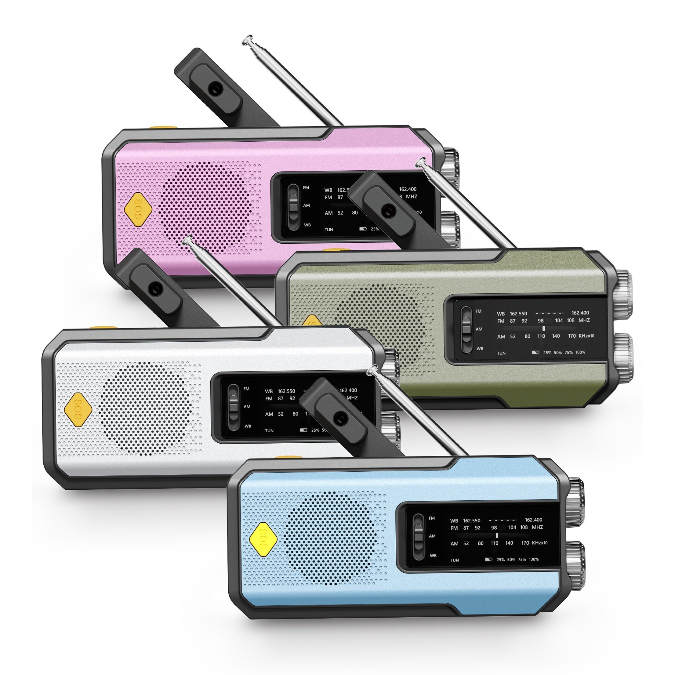 Voltura Gear | Zelfaangedreven Noodradio – Handopwinder, Solar, Powerbank & Zaklamp – FM/AM Radio, SOS Alarm, Onmisbaar voor Rampen & Noodgevallen