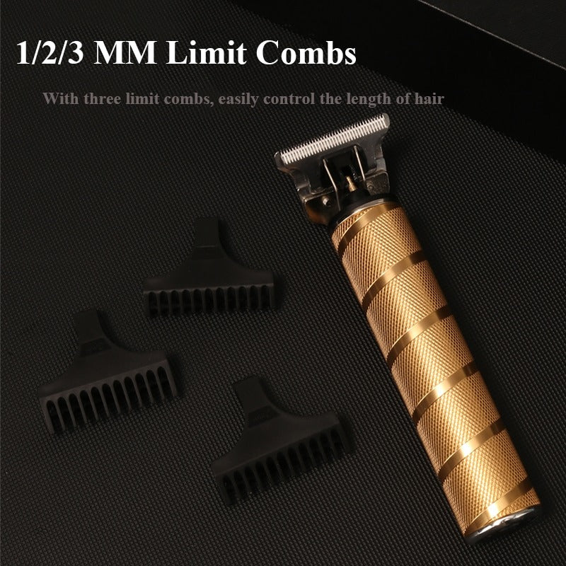 3-in-1 Professionele Haartrimmer Set - Draadloze Trimmer, T-Blade Outliner en Foil Scheerapparaat voor Mannen