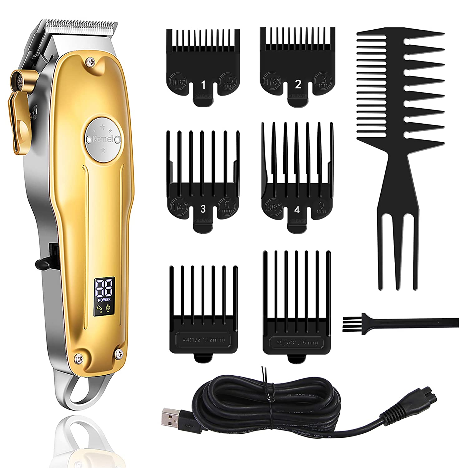 3-in-1 Professionele Haartrimmer Set - Draadloze Trimmer, T-Blade Outliner en Foil Scheerapparaat voor Mannen