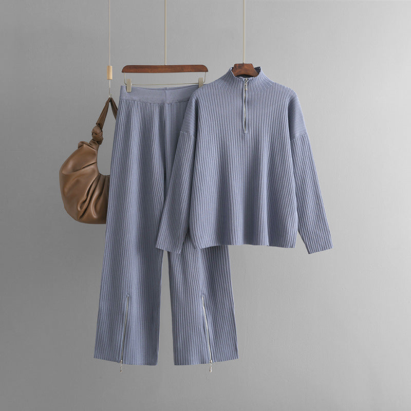 Mariana | Elegante en eenvoudige trui en broek met ritsdetails